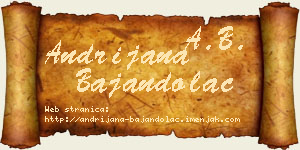 Andrijana Bajandolac vizit kartica